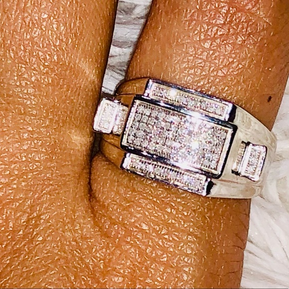 Real diamond iced out mens custom made ring, not fake not lab free appraisal HOT - Picture 5 of 7